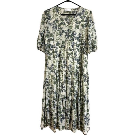 Oak + Fort Floral Midi Dress - Picture 5 of 12